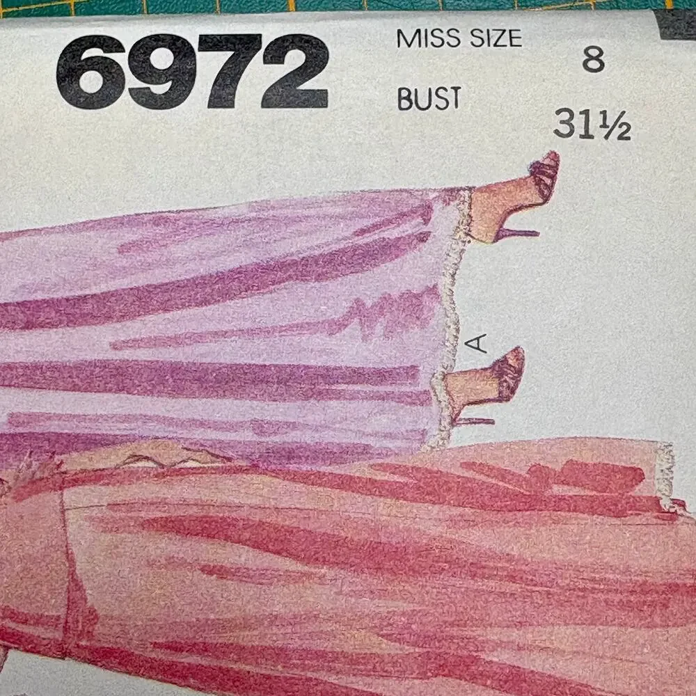Vtg 1979 McCall's 6972 Lingerie Pattern Slip Camisole Bra Panties Bust 31.5 Cut